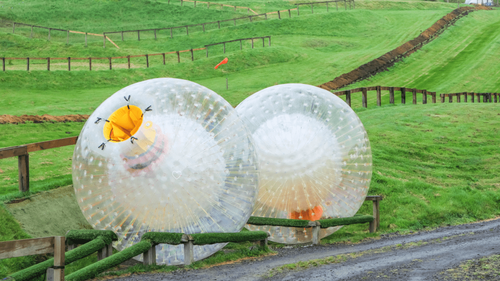 zorbing in the smoky mountains