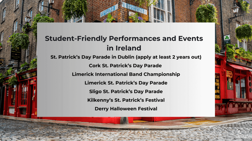 student performance trips Ireland