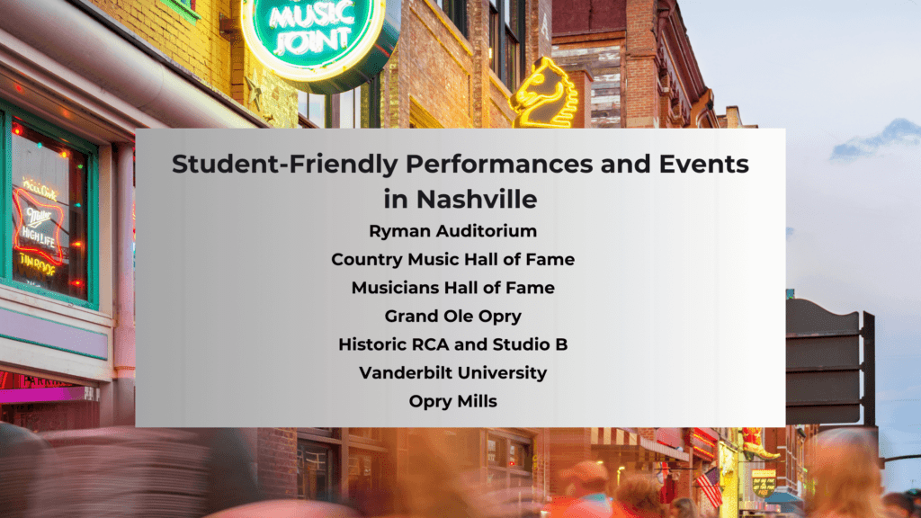 student performance trips Nashville