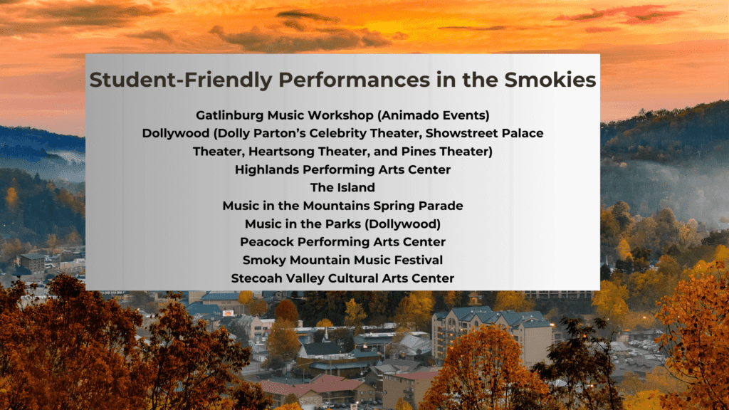 Student performance trips Smoky Mountains